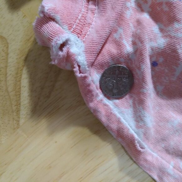 Vintage 90s Palm Trees Paint Splash Stripes AOP T-Shirt, - Picture 10 of 10